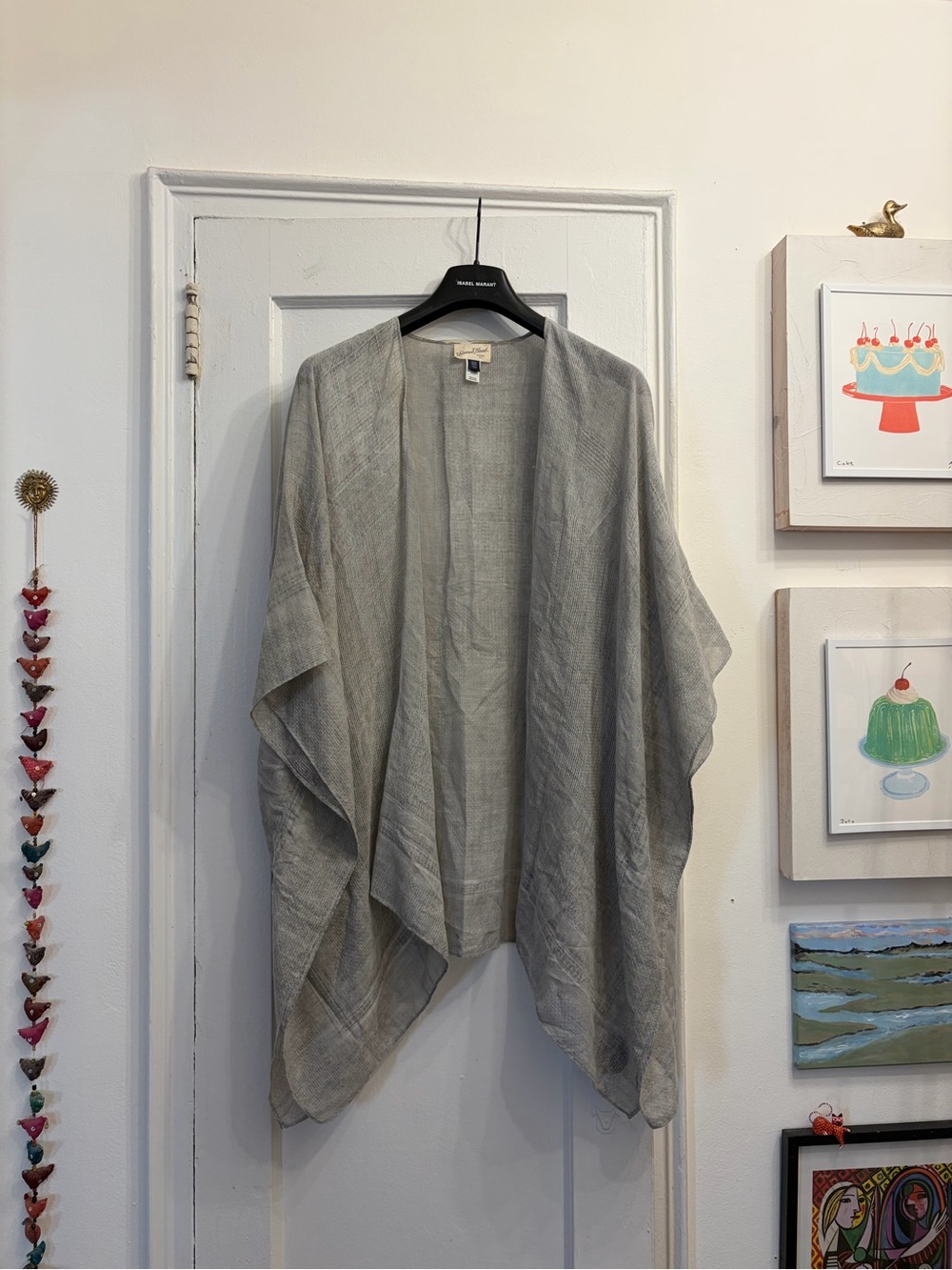 Target Universal Thread Gray Lightweight Linen Draped Wrap